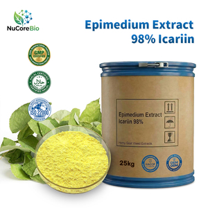OEM ODM 98% Icariin Extracto de Epimedium en Polvo Horny Goat Weed CAS 489-32-7 Óxido Nítrico Icaritin Grado Alimenticio Bajo MOQ Marca Privada - Product Image 1