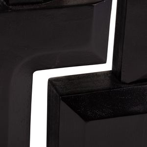 Lampada da Tavolo Geometrica con Base in Legno, Illuminazione Moderna d'Accento per Camera da Letto, Soggiorno e Scrivania - Product Image 5