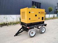 Mobiles Kraftwerk kW Silent Diesel Generator mit Anhänger und Rädern