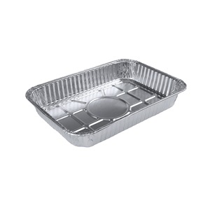 Disposable Aluminum Foil <b>BBQ</b> Drip <b>Tray</b> Rectangle 6415 Picnic Use Silver Color - Product Image 3