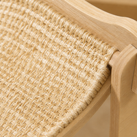 Hamac pour chat YAOYUE, forme carrée, à quatre poteaux, double ou triple couche, en sisal tressé, avec structure en bois, mobilier pour chat