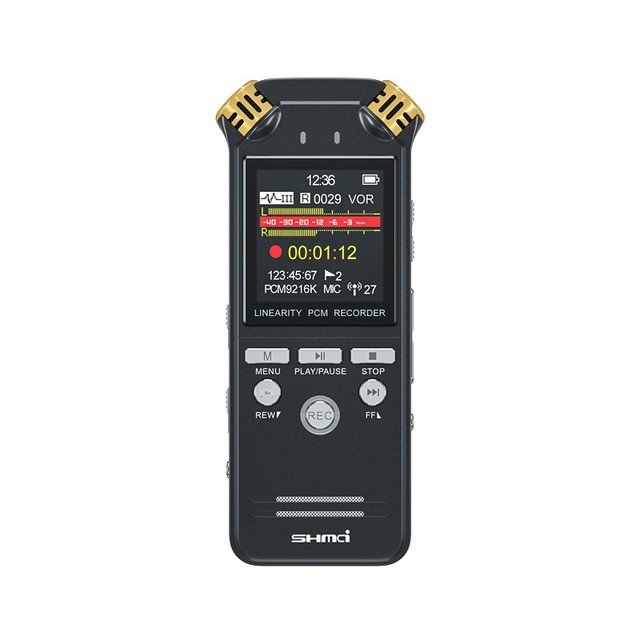 D50  Digital Voice Recorder with Color Screen Dual Microphones Zero Noise Storage USB 2.0 MP3WAV Audio 27-Level Recording Gain