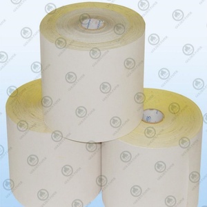 Cast Coated Semi <b>Glossy</b> Woodfree Face <b>Paper</b> with Hot Melt Adhesive and Yellow Glassine Liner for Stickers - Product Image 3