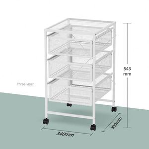 Venta al por mayor Cajón Estantes móviles Extraíble Estante para frutas y verduras Casa Carro Almacenamiento Rackm - Product Image 4