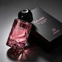 Nouvelle arrivée, flacon de parfum de luxe, flacon de parfum en verre ambré, 50 ml, flacon de parfum vide personnalisé avec couvercle