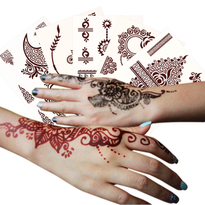 Tatuaggi Temporanei all'Henné per Viso e Corpo, Eleganti e Valorizzanti, <span class=keywords><strong>Rosso</strong></span>-Marrone, Lunga Durata, per Feste Nuziali e Uso Quotidiano - Product Image 3