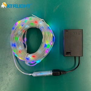 Ngoài trời giáng sinh không thấm nước <span class=keywords><strong>LED</strong></span> ws2811 WS2812 3pin 5V hạt giống pixel chuỗi đèn ứng dụng điều khiển có thể sạc lại USB cung cấp điện IP68 - Product Image 3