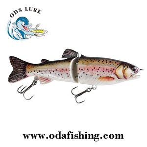 เหยื่อปลอมแบบแข็งสำหรับตกปลา ตัวเหยื่อพลาสติกแข็งแบบมีข้อต่อ  ตัวเหยื่อเปล่าไม่มีสี ตัวเหยื่อปลอมแบบ Swimbait - Product Image 4