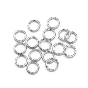 Anillo abierto de acero inoxidable de 10 mm para la fabricación de joyería DIY, componente de conexión. - Product Image 2