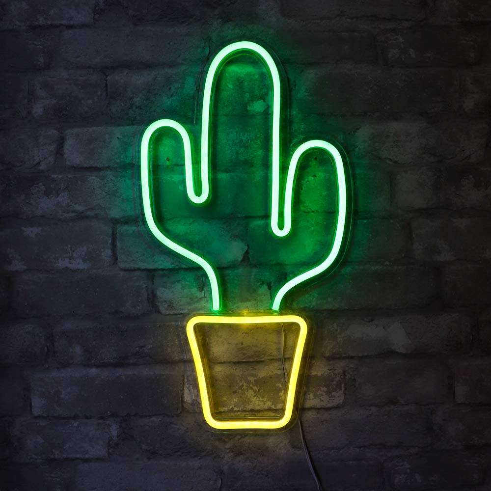 Led Cactus Neon Signs Wall Decorative Night Light For Bedroom Home Decor Neon Light Powered By Usb Plug