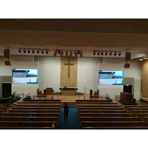 Peraga Led untuk Gereja, Layar Hd Terpasang Di Dinding Interior P0.9 P1.25 P1.56 P2.5 Pantalla Led