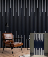 Panneau Acoustique MDF en Fibre de Polyester et Lattes de Bois, Absorption Sonore pour Studio Maison, Auditorium, Suppression du Bruit, Texturé