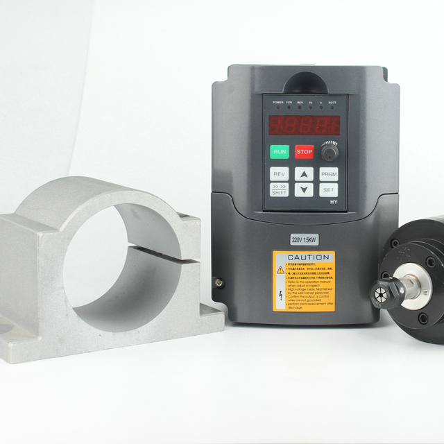 1.5kw Spindle Water Cooled Kit ER16  ER11  Milling Spindle Motor  with  VFD  80mm Clamp