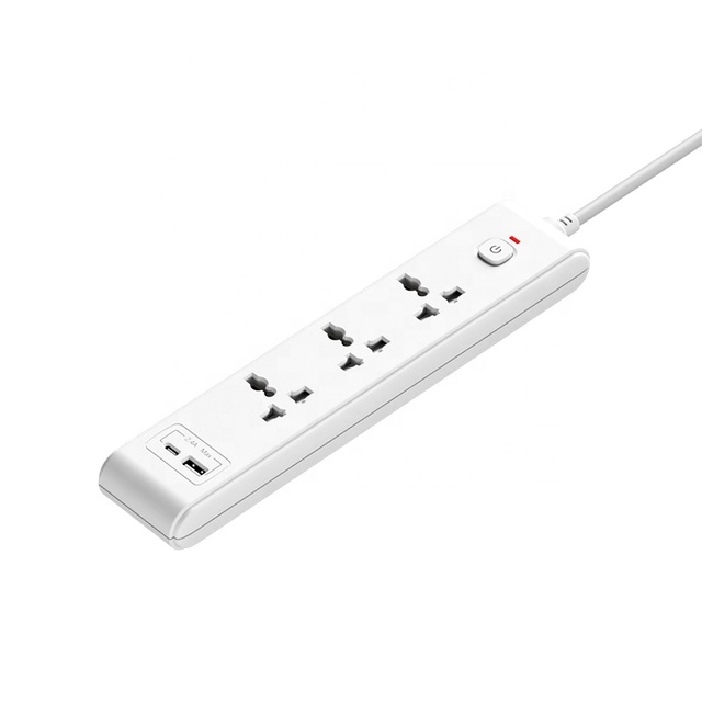 Universal International Power Strip 3 Port Socket With 3 Ways Power Socket  UK US AU EU Plug Socket Extension Lead