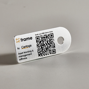 Kim loại Anodized nhôm tên nơi logo dập nổi với mã QR tùy chỉnh Laser khắc thép không gỉ tên nơi trống Sticker - Product Image 4