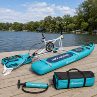 Vélo aquatique gonflable en PVC avec pédales et conception personnalisée en Drop Stitch pour utilisation en rivière