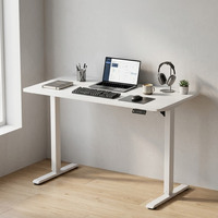 Bureau électrique ergonomique moderne pour le travail assis-debout, base de table réglable en hauteur avec pieds en métal, cadre de bureau assis-debout à moteur unique