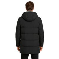 Parka mi-longue surdimensionnée avec logo personnalisé AQTQ Vestes pour hommes en duvet d'oie froid d'hiver extérieur de luxe chaudes et épaisses pour hommes