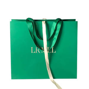 Best <strong>Selling</strong> <strong>Products</strong> Custom Logo Glossy Creative Lamination Luxury Cardboard Ribbon Handle Boutique Folding Gift Bag Packaging - Product Image 3