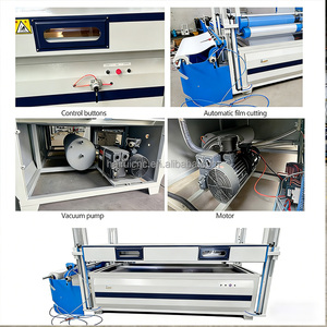 Machine de pressage sous vide à membrane à table unique pour le façonnage et le laminage automatique de portes en bois, WPC et feuille de PVC, <span class=keywords><strong>prix</strong></span> usine - Product Image 4