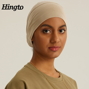 Bán buôn Tùy chỉnh cao cấp đồng bằng Jersey bên trong cap hijab cho hồi giáo Modal rắn màu Muslim hijab innercap - Product Image 3