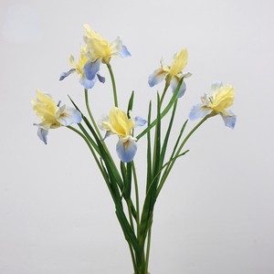 <span class=keywords><strong>Flores</strong></span> <span class=keywords><strong>Artificiales</strong></span> de Iris Púrpura al por Mayor, Tacto Real, PU, Hechas a Mano, Ligeras, Estilo Europeo, 55 cm de Largo, Decoración para Bodas y Hogar - Product Image 4