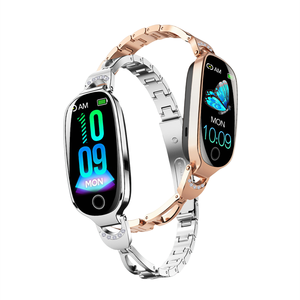 Orologio intelligente donna moda oem orologi da polso in metallo <span class=keywords><strong>1.1</strong></span> pollici frequenza cardiaca temperatura mestruale gestione F81 bracciale lusso - Product Image 1