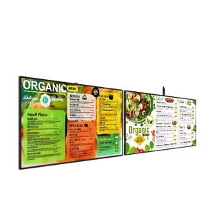 Siêu hẹp bezel cà phê cửa hàng KFC thức ăn nhanh nhà hàng 43 inch trong nhà <span class=keywords><strong>LCD</strong></span> Wall Mount kỹ thuật số biển Bảng menu Màn hình hiển thị - Product Image 1