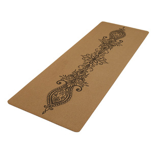 Tapis de yoga en liège durable, 5 mm d'épaisseur, base en caoutchouc naturel antidérapante, pour débutants, non toxique, inodore, écologique, avec sangle de transport - Product Image 5