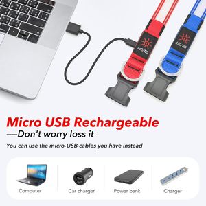 China Wholesale Customized Led <b>Light</b> up Dog Collar Pet Accessories Rechargeable Waterproof Dog Led Collar - Product Image 3