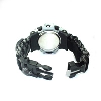 Reloj de Pulsera Multifuncional 5 en 1 para Emergencias, Camping, Escalada, con Brújula y Termómetro para Hombre