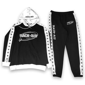 Venta al por mayor de encargo de alta calidad de poliéster hombres sudadera traje de diseño en blanco sudaderas con capucha - Product Image 2