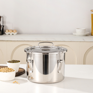 Wadah penyimpanan logam Stainless Steel, wadah penyimpanan cair kaleng makanan kedap udara untuk susu/madu/minyak/BIR - Product Image 5