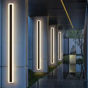防水户外发光二极管长条壁灯现代铝浴室花园门廊线发光二极管壁灯