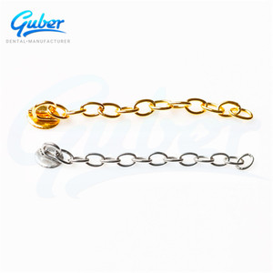 Base de malla Dental Guber, <span class=keywords><strong>cadena</strong></span> de botones de <span class=keywords><strong>ortodoncia</strong></span>, <span class=keywords><strong>cadena</strong></span> de botones de oro plateado <span class=keywords><strong>con</strong></span> función lingual, producto de higiene bucal multiusos - Product Image 1