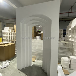 ZKAI Set di Lusso per <span class=keywords><strong>Allestimento</strong></span> Gigante <span class=keywords><strong>Arco</strong></span> Curvo 3D in PVC per Fondale Matrimoniale - Product Image 5