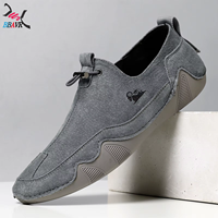 Mocasines de Cuero Antideslizantes para Hombre, Zapatos Casuales de Moda, Forro de Cuero Genuino, Talla Grande, Corte Bajo, para Primavera, Verano y Otoño