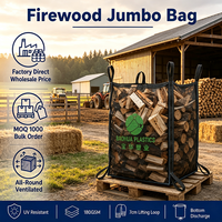 Sac Jumbo FIBC Ventilé pour Bois de Chauffage, 2000 kg, 2 Tonnes, en Maille, Traité Anti-UV, Réutilisable, Robuste, Saco De Lena