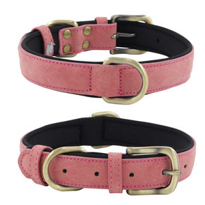 Collar de cuero auténtico estilo Vegano para perro, Gargantilla con estampado de cobre, Logo para mascota - Product Image 3