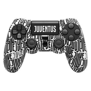 Funda para mando de consola Juventus para DualShock 4, diseño estampado en blanco y negro - Product Image 1