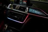 Lumière d'ambiance de voiture SJC pour BMW Série 3 2013-2019, lumière d'ambiance 64 couleurs pour F30 F31 F34 F36, accessoires de décoration intérieure