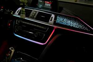 Lumière d'ambiance de voiture SJC pour <span class=keywords><strong>BMW</strong></span> Série 3 2013-2019, lumière d'ambiance 64 couleurs pour F30 F31 F34 F36, accessoires de décoration intérieure - Product Image 5