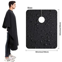 Vente en gros de cape de coiffure pour salon de coiffure, en polyester imperméable, écologique, couleur chocolat, avec logo personnalisé, 160*140cm, salon de beauté