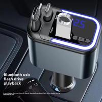 Nouveau chargeur de voiture rétractable 5-en-1 avec LED PD 3.0 180W, double charge rapide Type-C pour ordinateurs portables Android et montres connectées