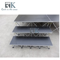 Plateforme de scène pliable en aluminium professionnelle et portable, scène modulaire à montage rapide pour événements intérieurs/extérieurs