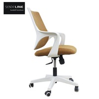Chaise de bureau ergonomique en plastique à hauteur réglable, pivotante, design américain, avec accoudoirs, pour étudiants, vente en gros