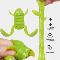 Leurre souple réaliste en forme de grenouille à pattes mobiles, flottant, à haute élasticité, anti-accrocs, avec encoche pour hameçon dissimulée, pour la pêche au bar