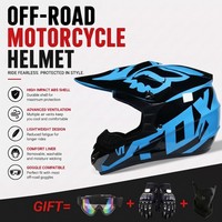 Casque intégral Enduro, coque ABS, absorption des chocs EPS, respirant, casque de motocross tout-terrain, avec doublure amovible