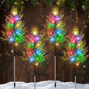 Luce solare RGB cipresso albero di natale per giardino parco decorazione esterna-LED di illuminazione del paesaggio, cortile prato Festival vacanza