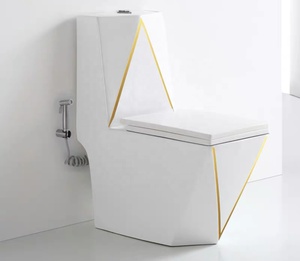 Hiện đại sang trọng thiết bị vệ sinh khách sạn phòng tắm gốm WC nhà vệ sinh màu một mảnh vuông bát sàn gắn Loại cài đặt - Product Image 5